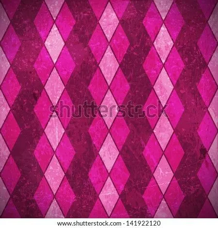 Geometric Pattern Made Of Rhombuses In Various Bright Pink, Purple ...