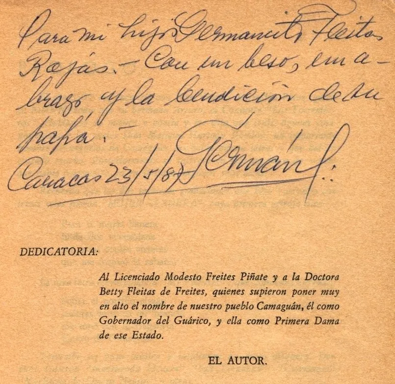 GERMÁN FLEITAS BEROES, el poeta de Camaguán: La Caligrafía del Poeta