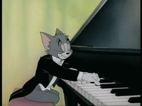 Gifs y animaciones de gatos tocando el piano | Imágenes y fotos