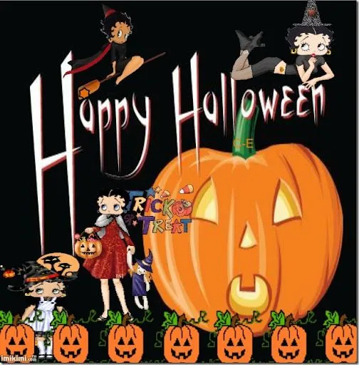 gifs con brillos de Betty Boop HalloweenBlog de imágenes