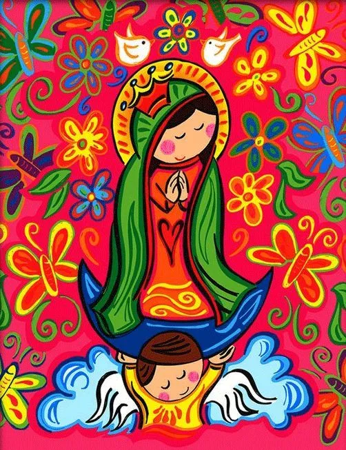 Gifs y Fondos Paz enla Tormenta ®: 09/17/14 | Virgencita de guadalupe  caricatura, Arte virgen maría, Dibujos