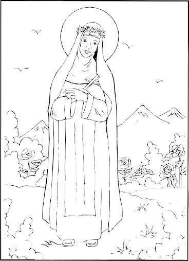 Gifs y Fondos PazenlaTormenta: SANTA ROSA DE LIMA PARA COLOREAR