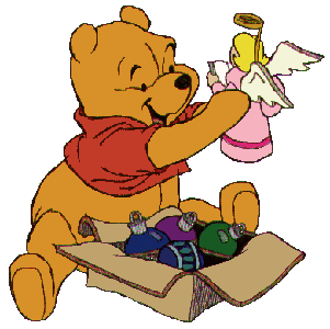 gifs navidad Winnie the Pooh y sus amiguitos | Trato o truco