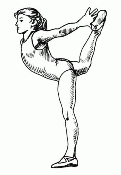 Dibujo de Gimnasia en suelo. Dibujo para colorear de Gimnasia en ...