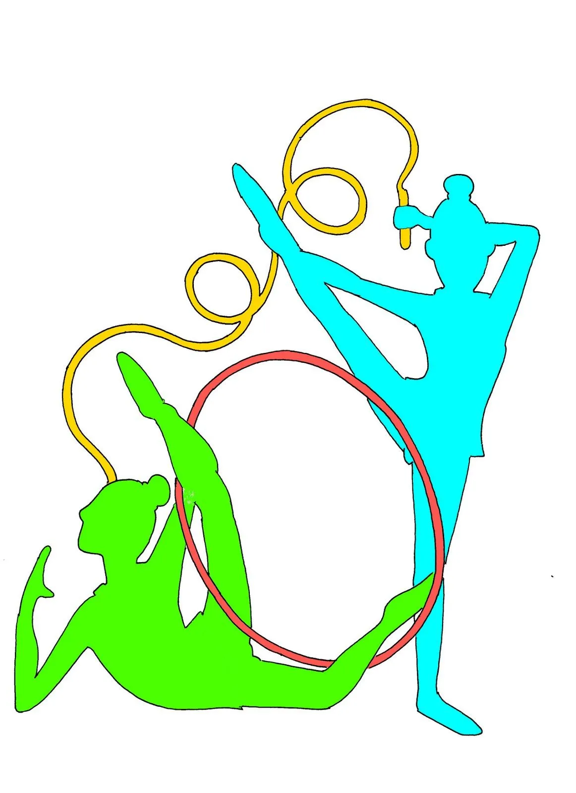 Gimnasia ritmica en dibujo - Imagui