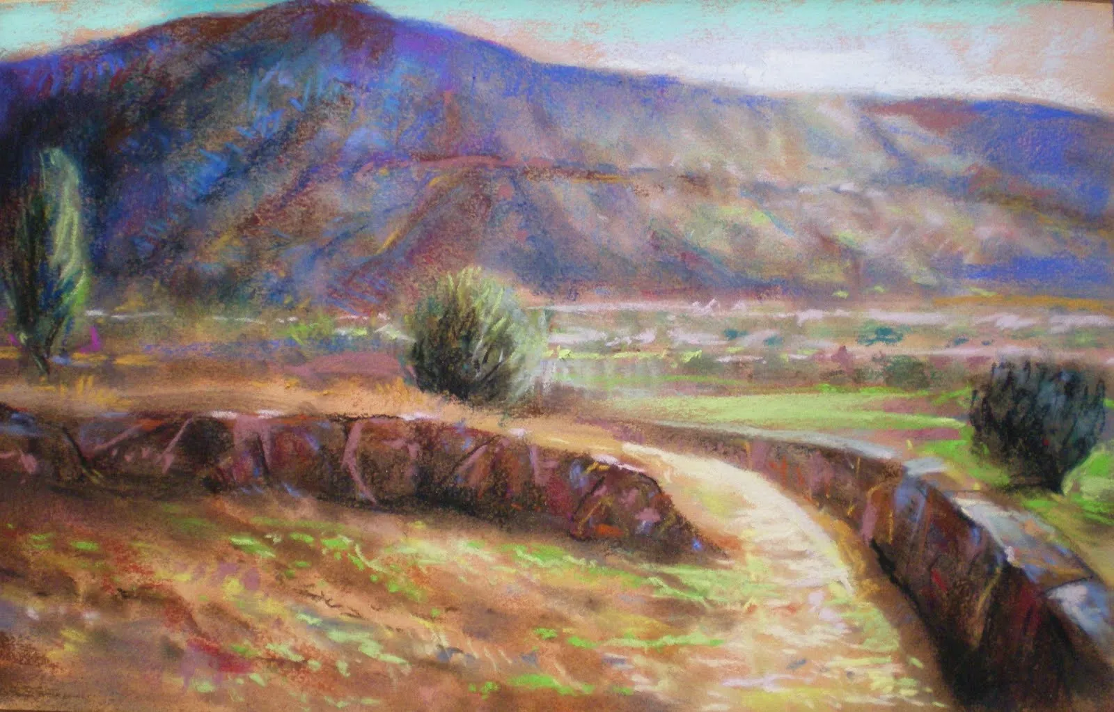 Giovanni Tortosa-EL PAISAJE: SIERRA DE HORNACHOS-PASTEL-PAISAJE ...