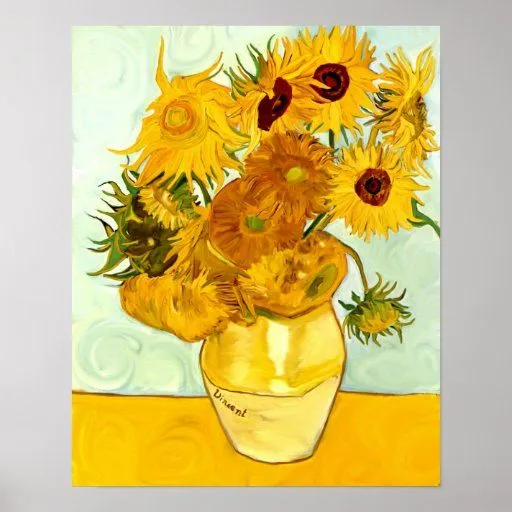 El girasol amarillo de Vincent van Gogh que pinta Impresiones | Zazzle