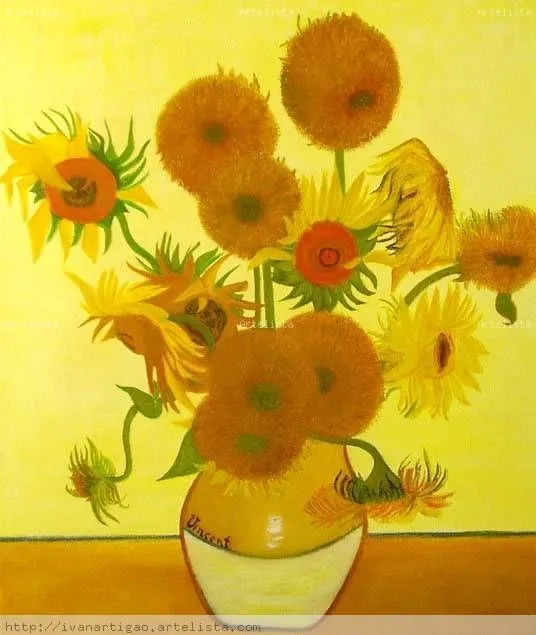 LOS GIRASOLES DE IVÁN GOGH (recreación particular de GIRASOLES, de ...