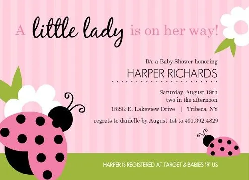 Girl Baby Shower Invitations from PurpleTrail