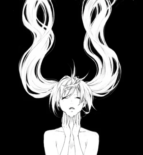 girl sad anime pain manga monochrome Anime girl manga girl SUGOI ...