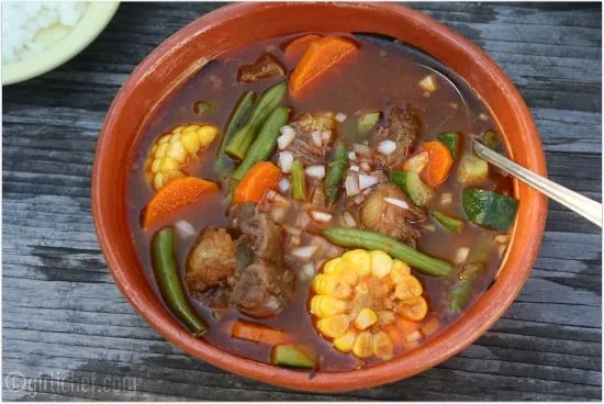 girlichef: Caldo de Res ...or is it Mole de Olla!? {Red Chile Beef ...