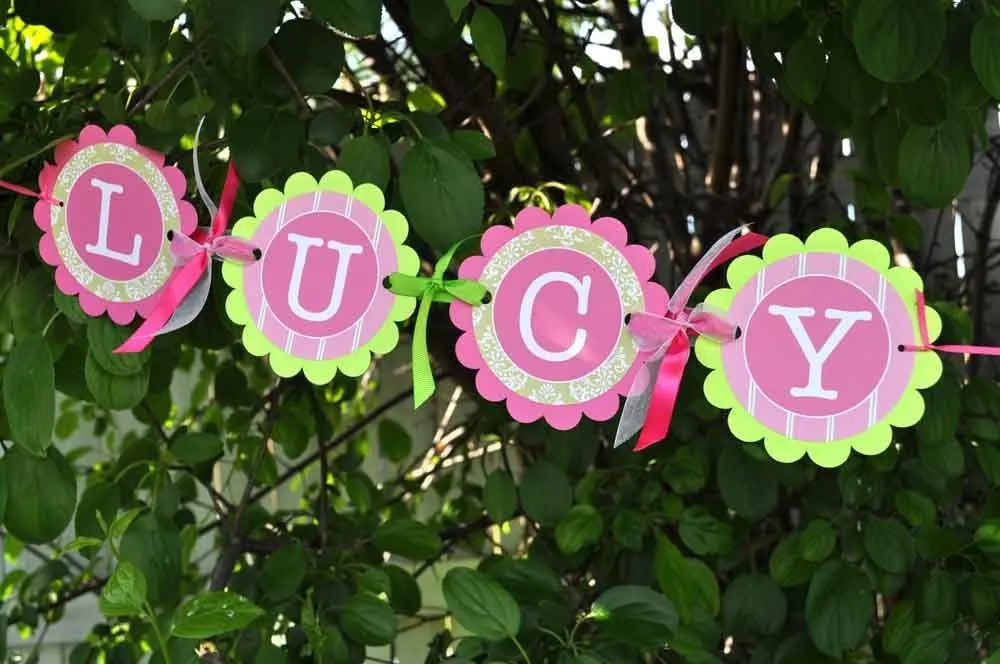 Girls Baby Shower Banner or Birthday Banner by sosweetpartyshop