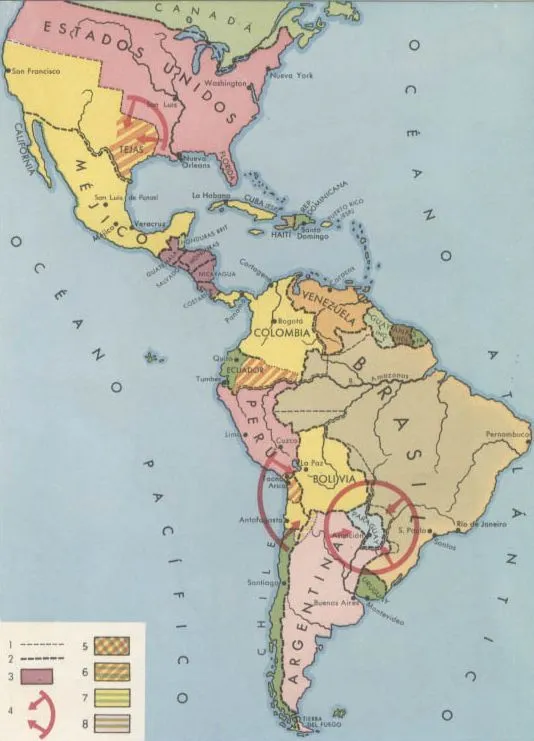 PAIS GLOBAL - MAPAS - HISPANOAMÉRICA EN EL SIGLO XIX