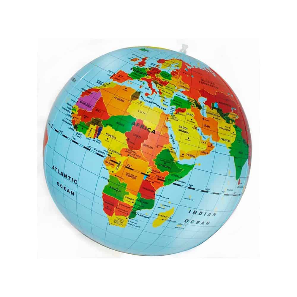 Globo del Mundo Hinchable 50 cm - Bolas del Mundo y Mapas - Goya Virtual