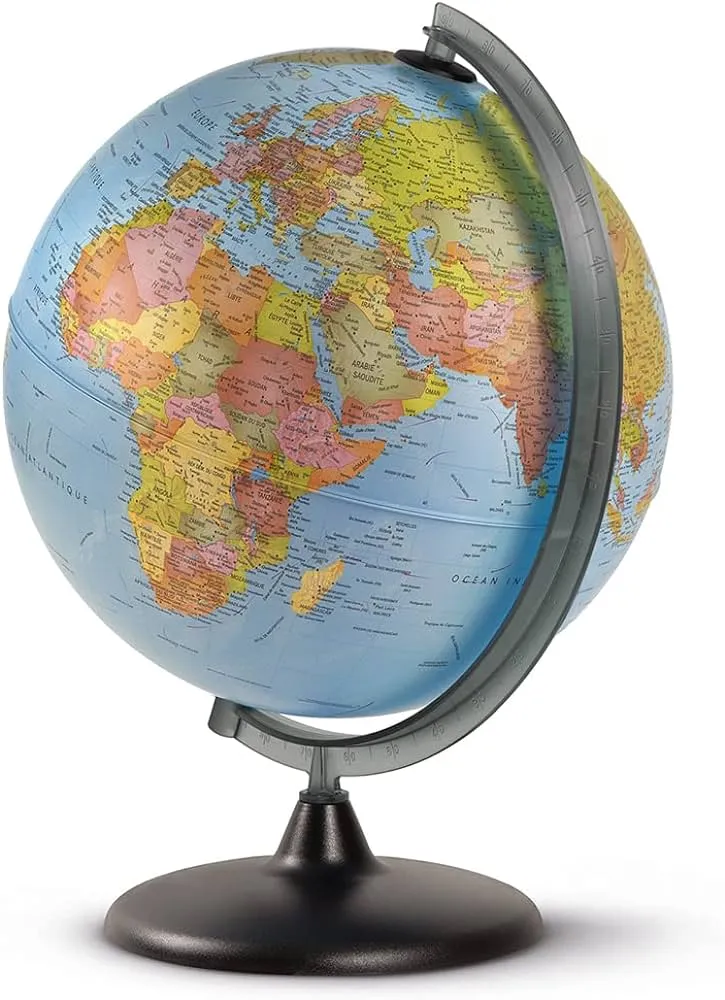 Globo Terráqueo de 30 cm de Diámetro con División Política actualizada en  Español y Meridiano Graduado | Incluye mas de 4000 Nombres | Países|  Capitales| Mares| Oceános| : Amazon.com.mx: Oficina y papelería