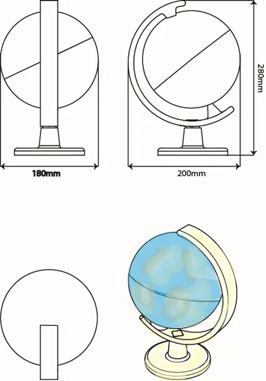 El globo terráqueo – 3d4kidsApp