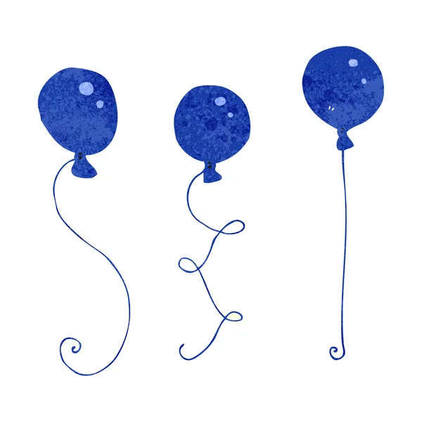 Los globos azules de dibujos animados — Vector stock ...