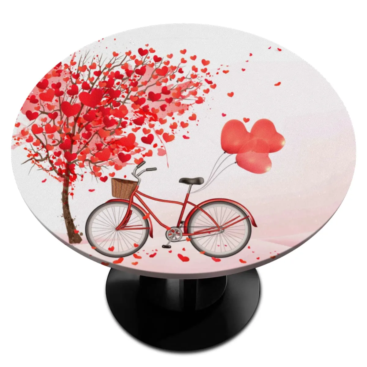 Globos de bicicleta con forma de corazón para el día de San Valentín (4) manteles redondos