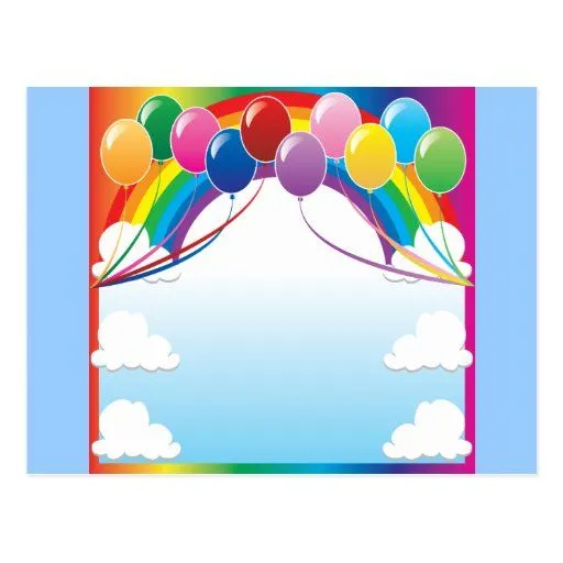 Globos de la fiesta de cumpleaños tarjeta postal | Zazzle