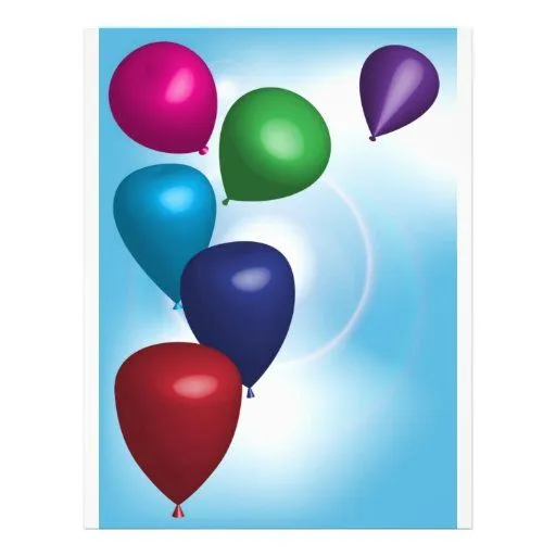 Globos del fiesta flyer a todo color de Zazzle.