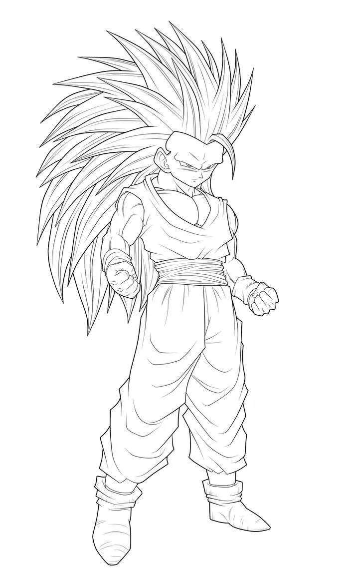 gohan ssj 2 Colouring Pages