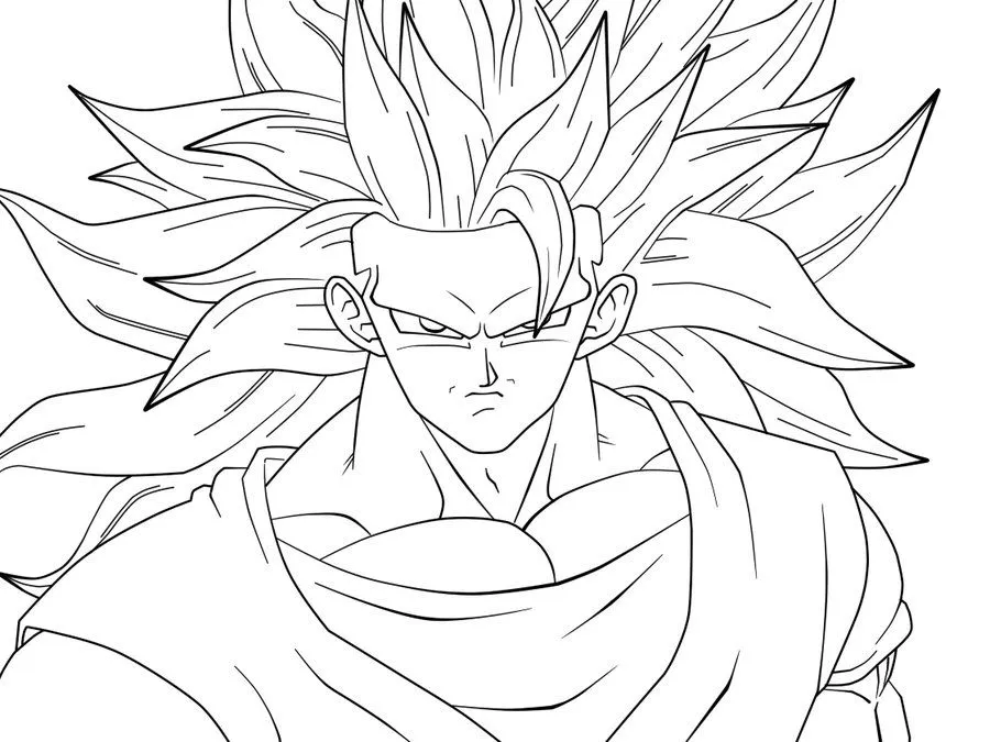 Super Goku sayayin 11 Colouring Pages