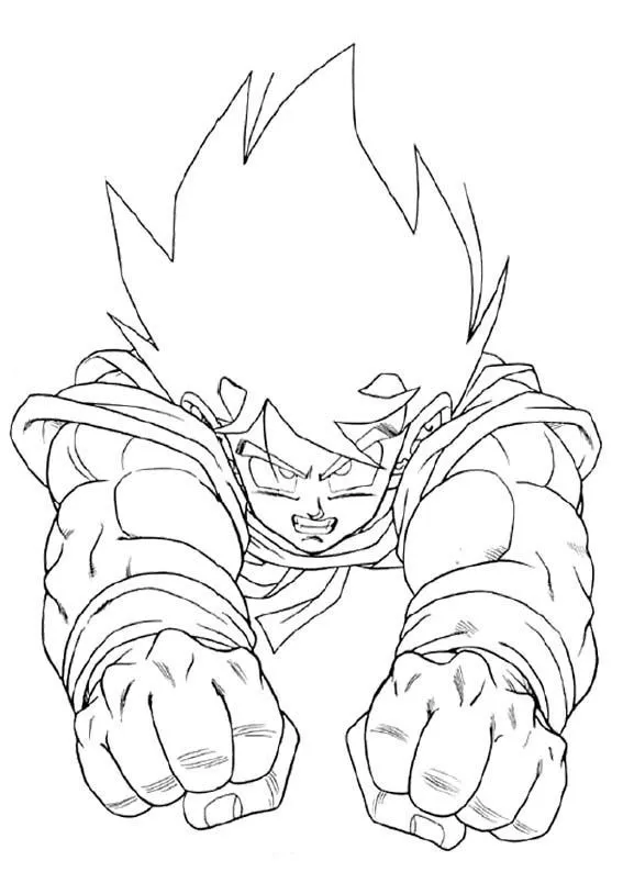 Son Goku Flying Coloring Page | Coloring Pages / Stencils ...