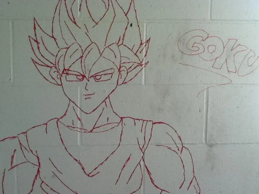 Goku graffiti by RenardFurrieFox on DeviantArt