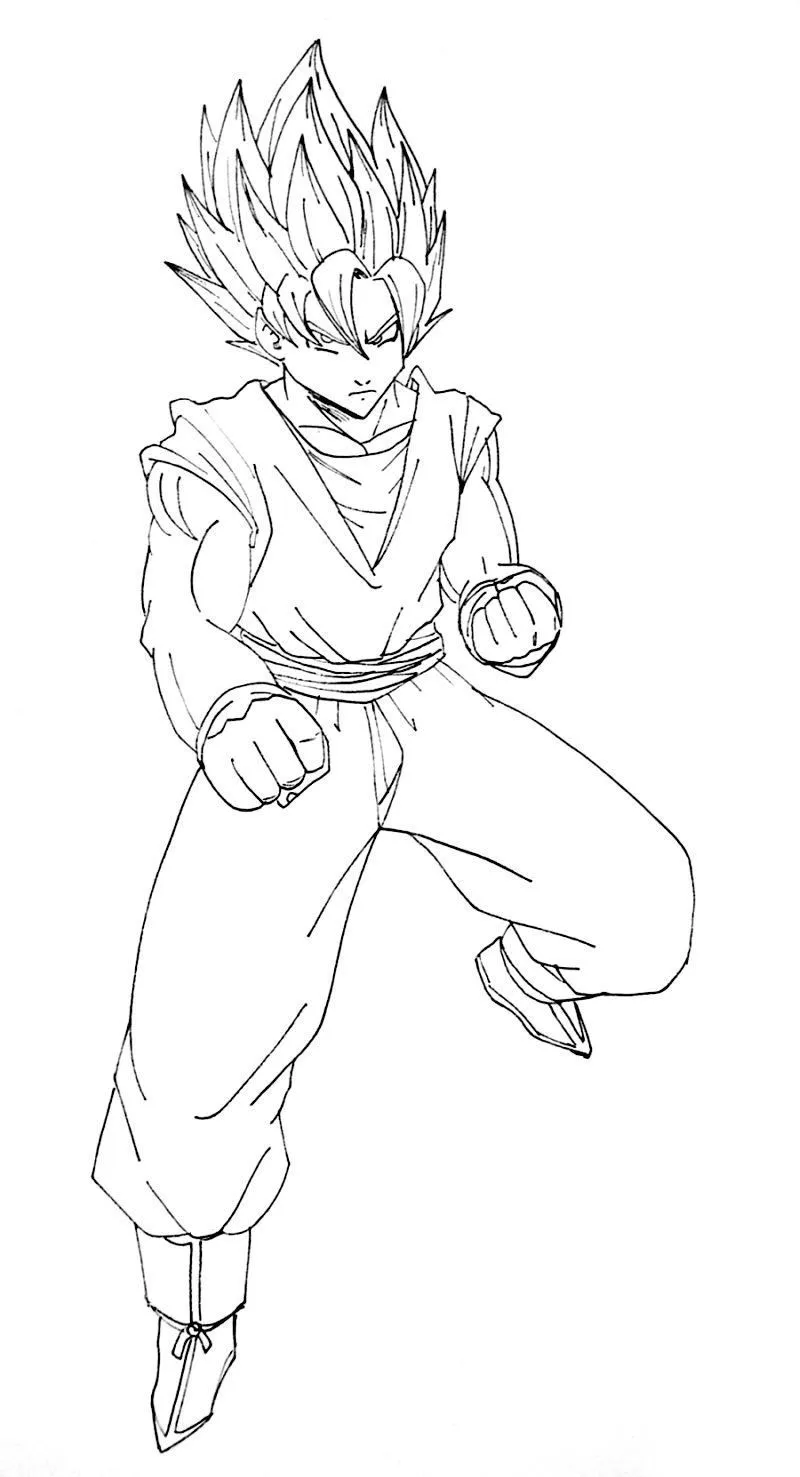 Goku san Colouring Pages