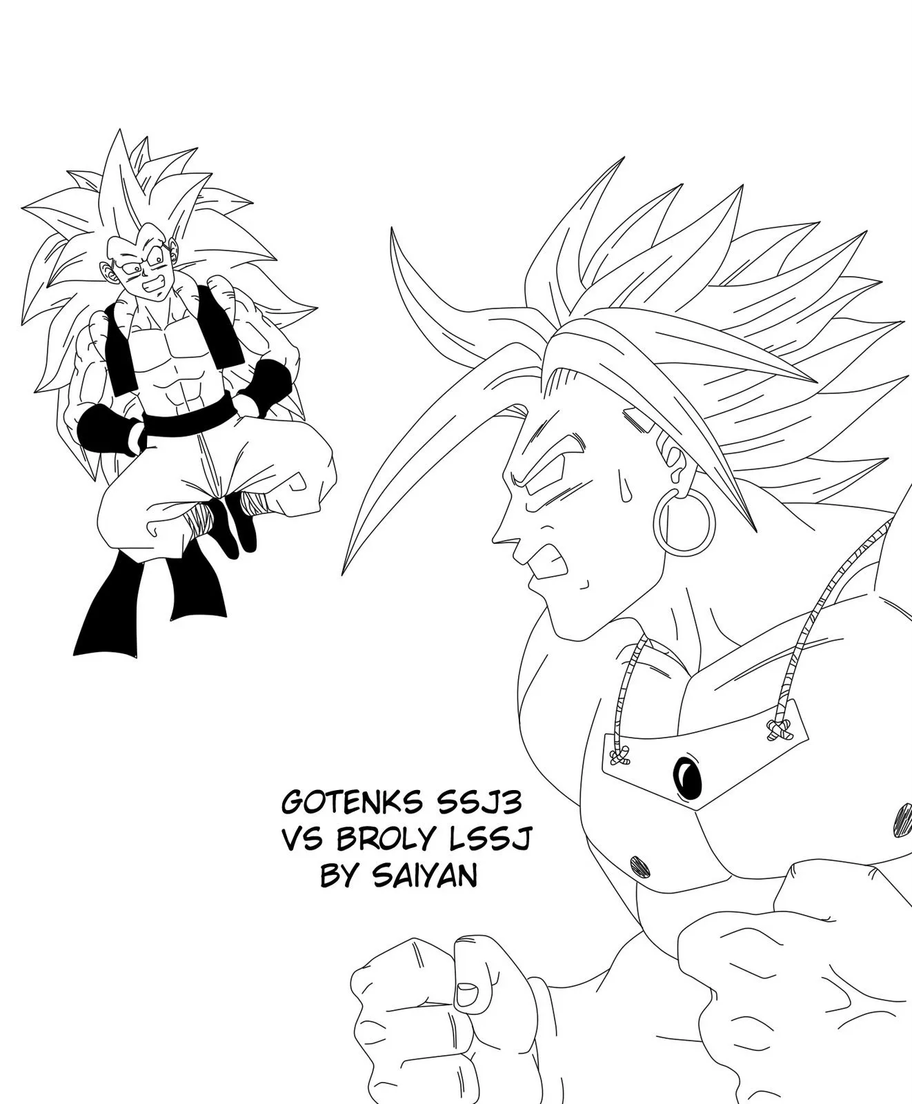 Goku ss3 para colorear - Imagui