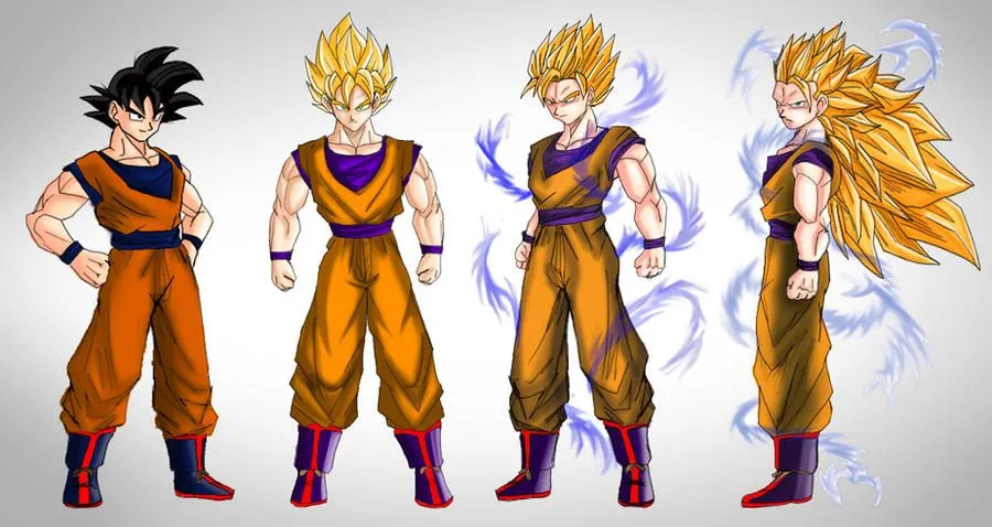 Goku SSJ Stages by dskemmanuel on DeviantArt