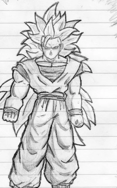 Goku Ssj3 Para Dibujar