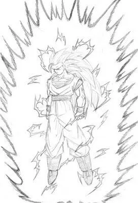 Goku ssj3 para dibujar - Imagui