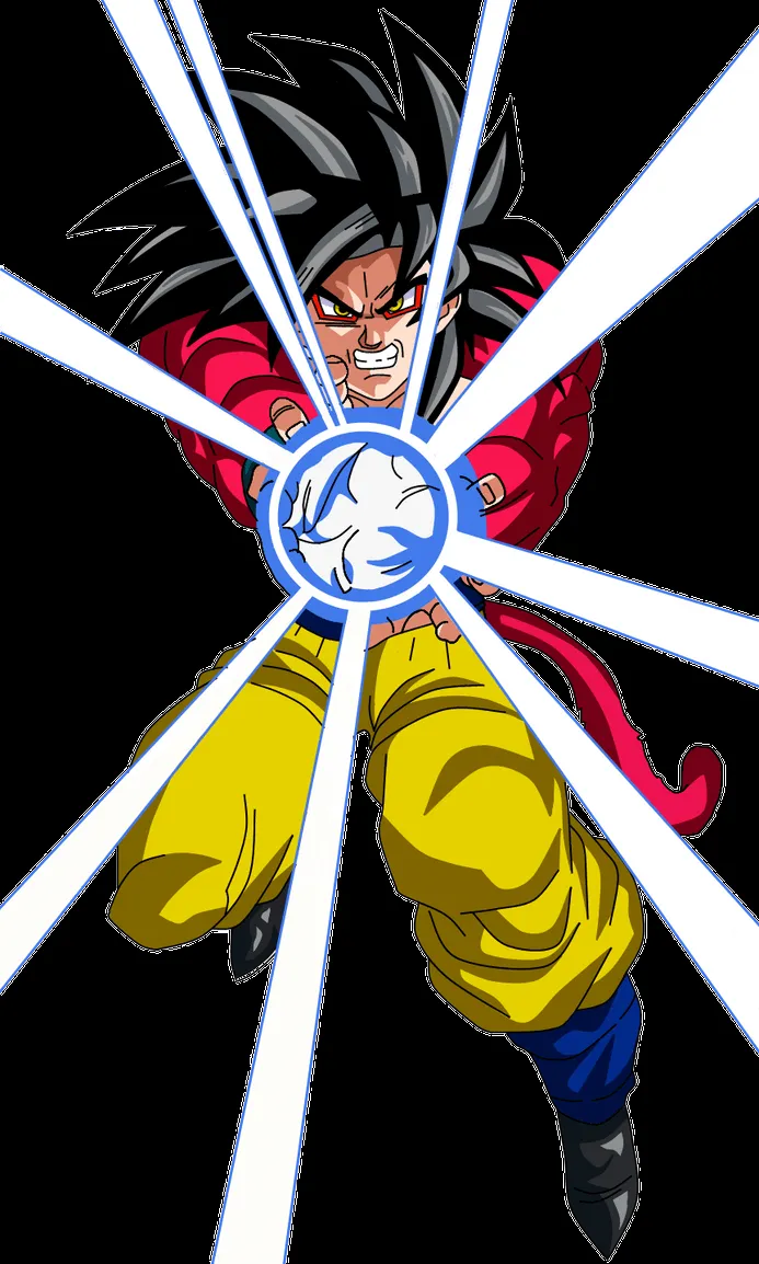 Goku SSJ4 Kamehameha by momosexes on DeviantArt