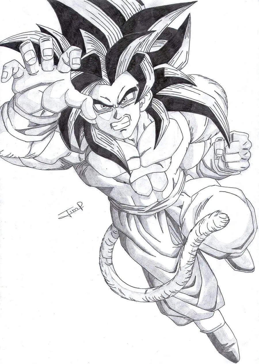 GOKU SSJ4 A LAPIZ by MUERTITO69 on DeviantArt