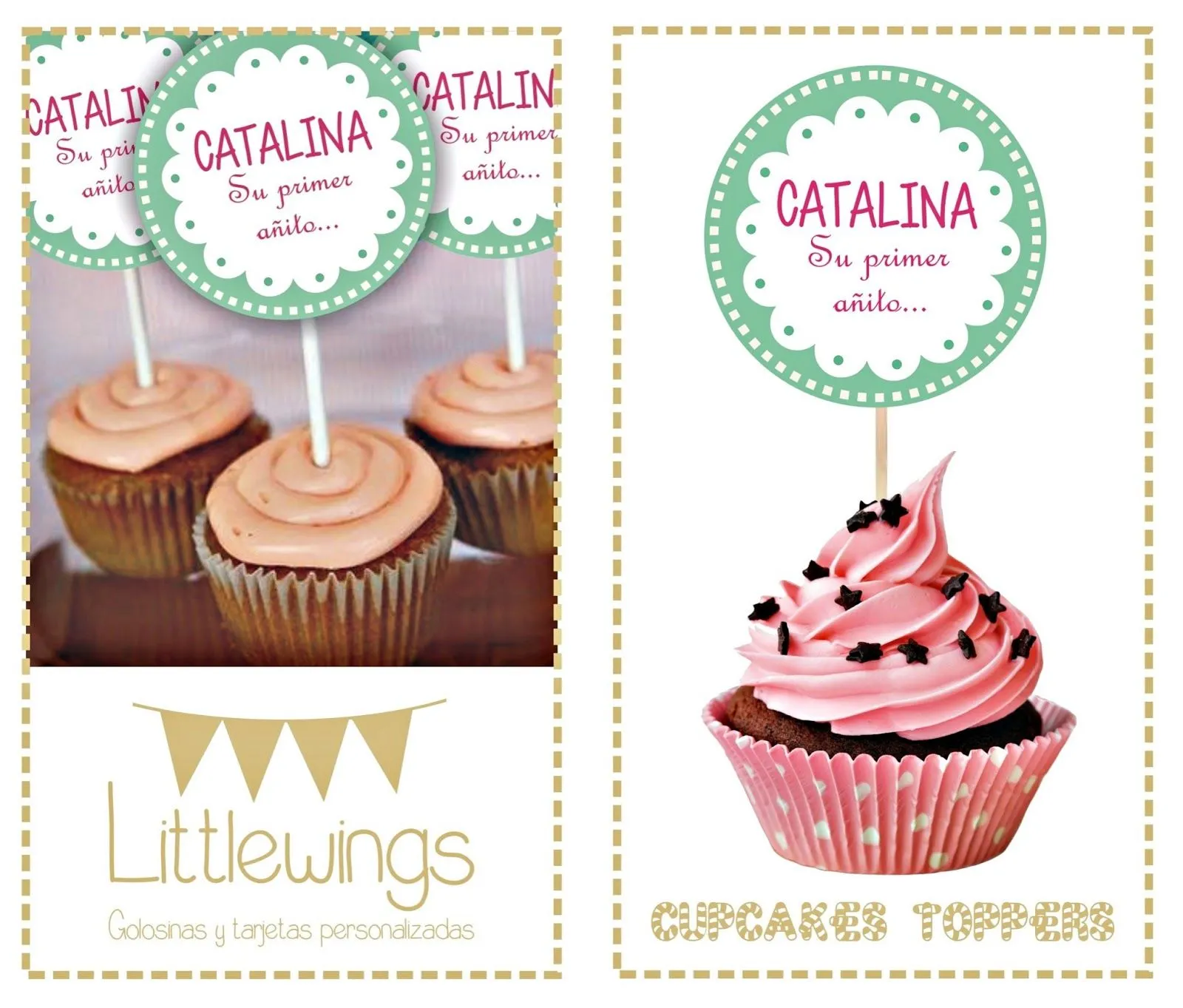 Golosinas Personalizadas: *Toppers Cupcakes