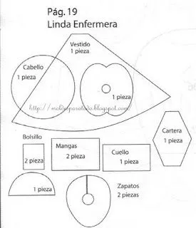 Moldes para Todo: = Fofucha Linda enfermera =