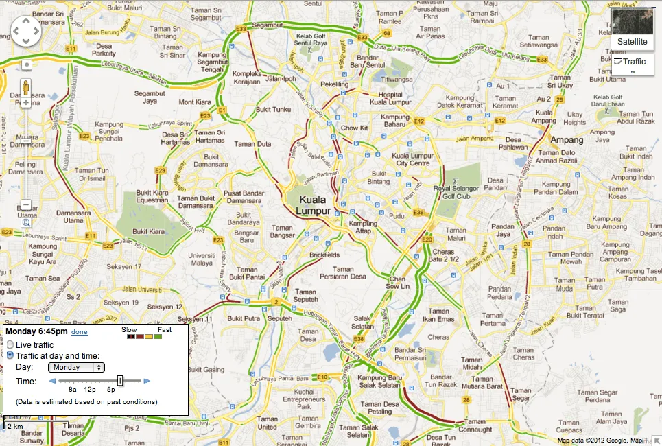 Google Lat Long: Traffic and Transit Come to Google Maps in Malaysia