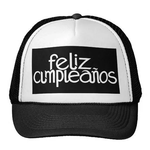 Gorra del blanco de Feliz Cumpleaños | Zazzle