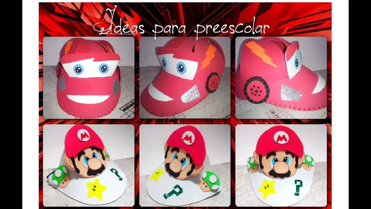 Gorra de Cars y visera Mario bros - YouTube