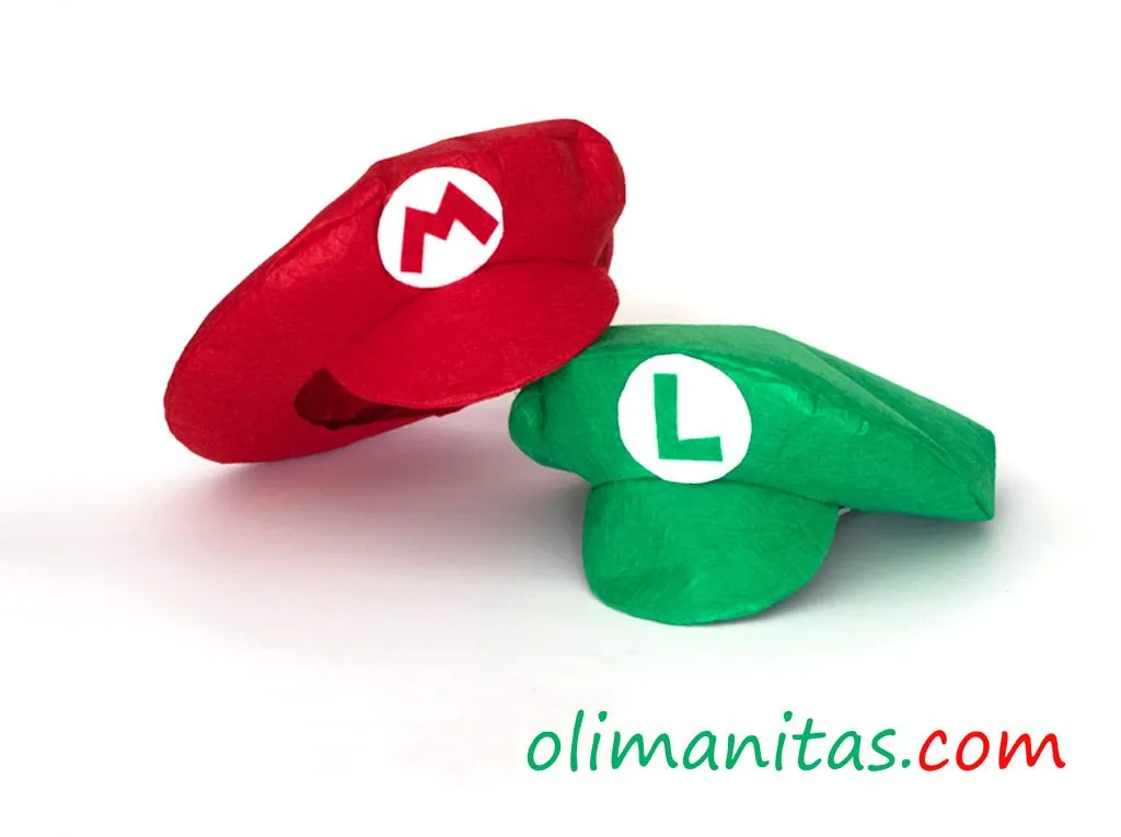 GORRA PARA EL DISFRAZ DE MARIO Y LUIGI - OLIMANITAS