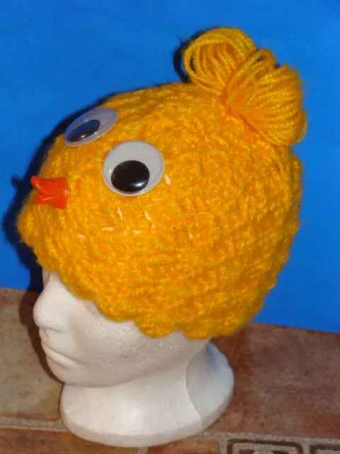Tejido de gorros con pollitos - Imagui