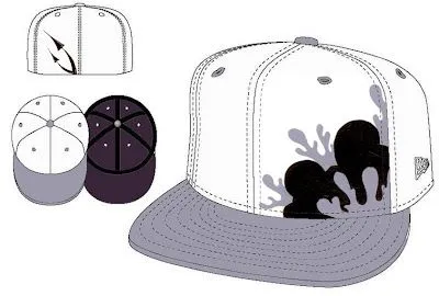 Gorra de visera plana.