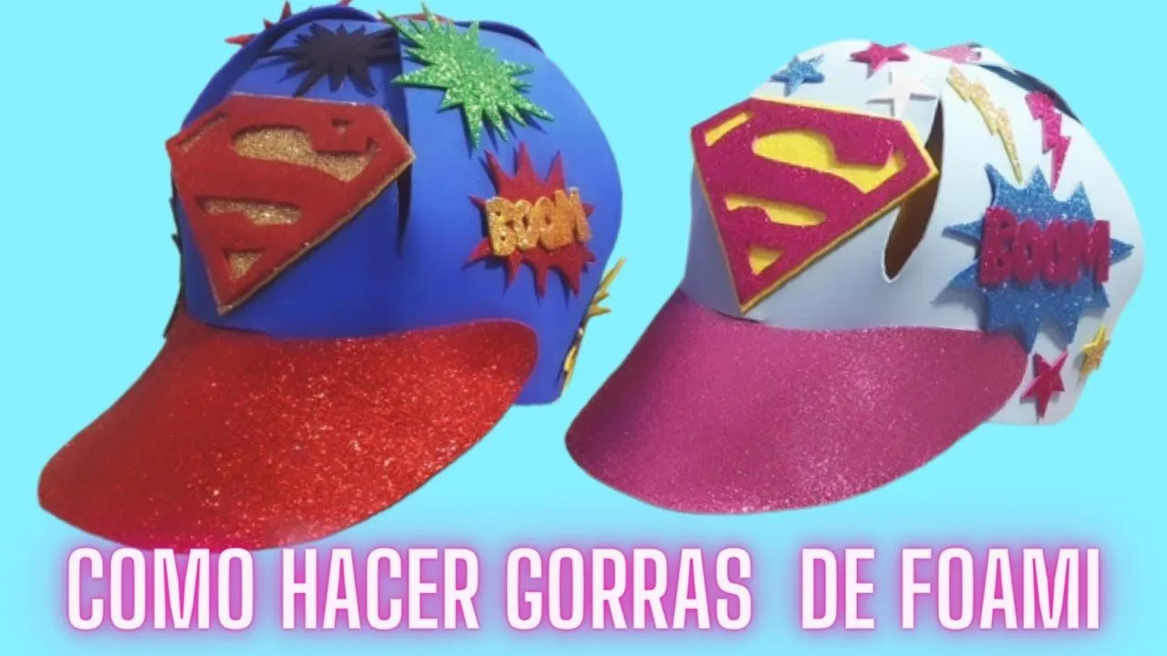 Como hacer Gorras en fomi - YouTube