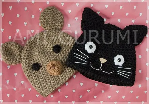 Gorros de gato y oso | Flickr - Photo Sharing!