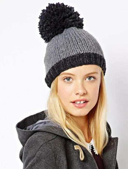 Gorro de lana con pompón | Fashion Mix | gorros | Pinterest ...