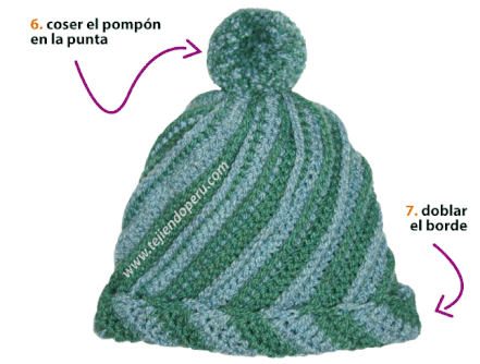Gorro odessa tejido a crochet - Tejiendo Perú...