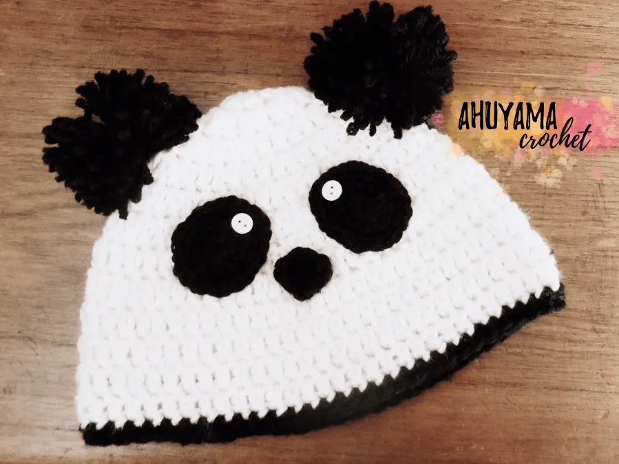 GORRO DE OSO PANDA A CROCHET - Ahuyama Crochet