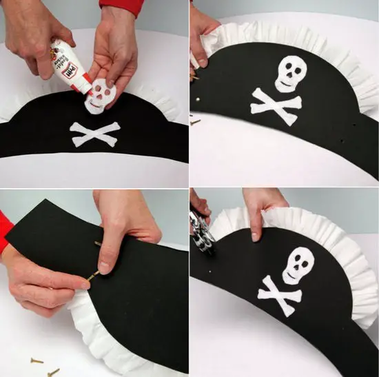 Como hacer un gorro pirata -Manualidades Infantiles