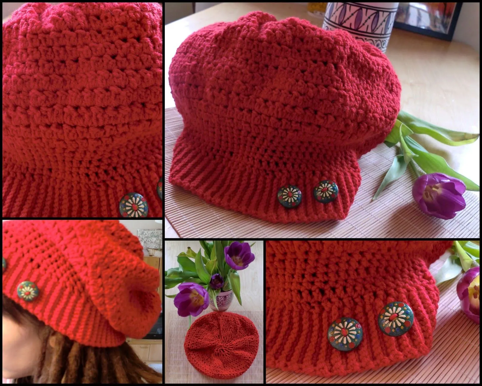 Boinas de lana a crochet paso a paso - Imagui
